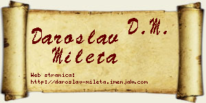 Daroslav Mileta vizit kartica